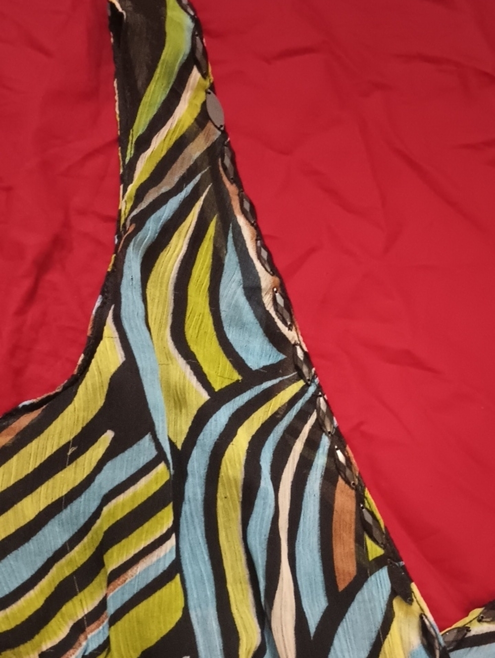 Jessica Taylor Multi-Color Sundress High Low Woman's L Spring Summer Party - Picture 4 of 11